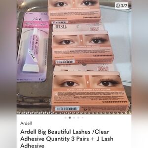 Ardell Big Beautiful Lashes /Clear Adhesive Quantity 3 Pairs + J Lash Adhesive